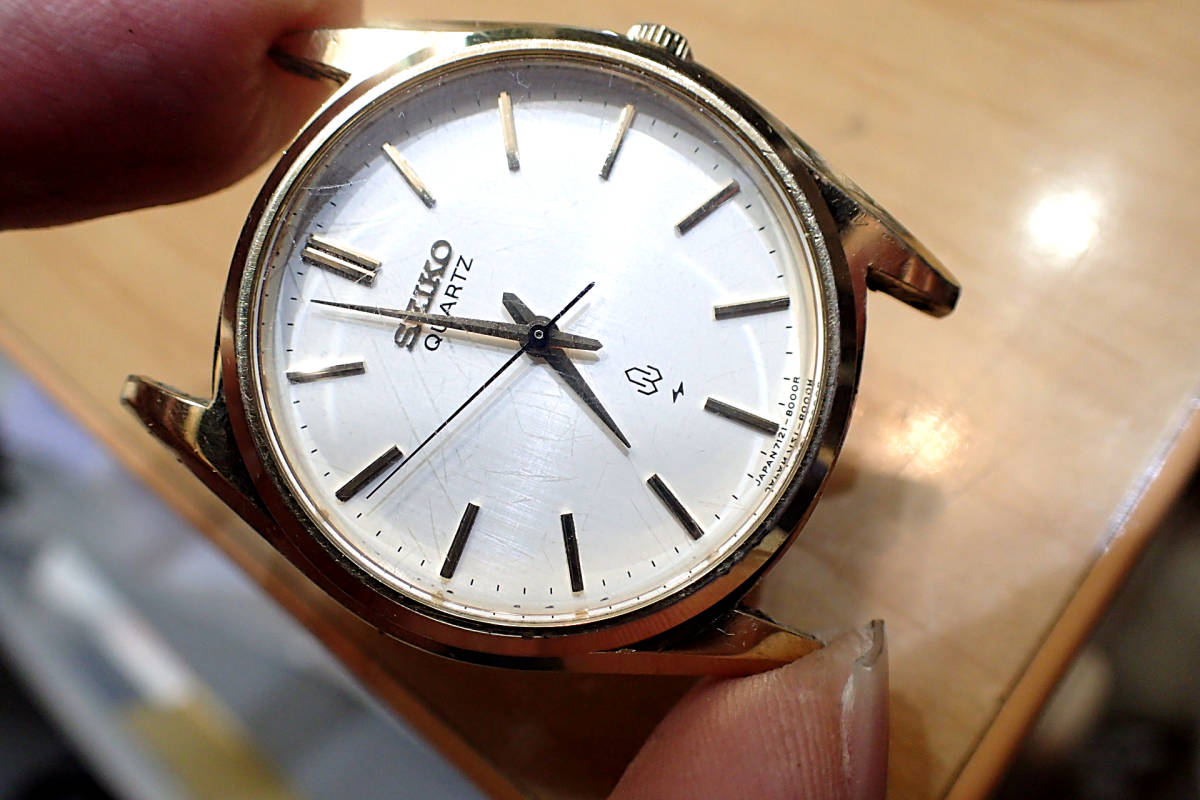 文字盤美品 SEIKO/セイコー ◇7121-8000/ゴールドケース メンズ腕時計