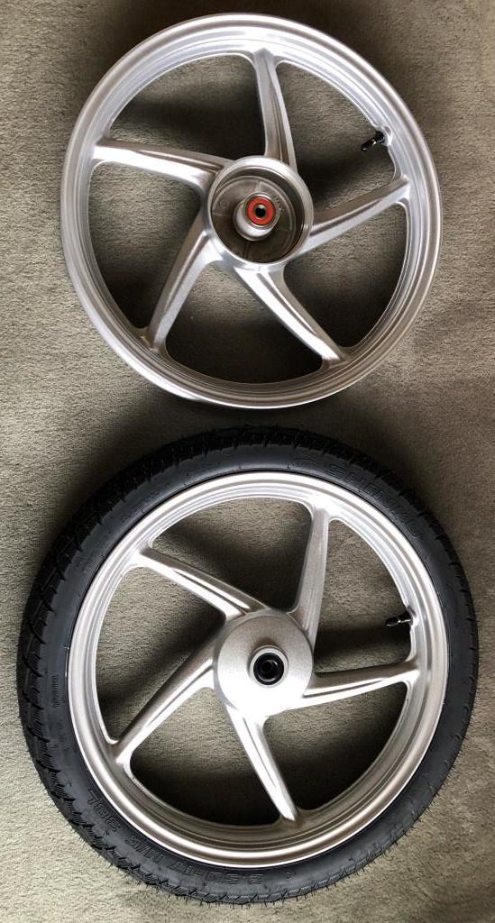 スーパーカブ110 (JA10) キャストホイール前後セット 海外ホンダ スーパーカブ110 (JA10) キャストホイール前後セット 海外ホンダ