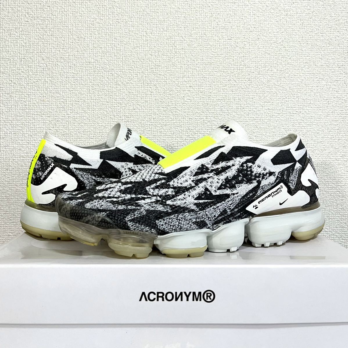 美品 レア NIKE ACRONYM AIR VAPORMAX MOC 27cm ナイキ エアヴェイパーマックス ベイパーマックス  AQ0996-001 エアマックス 95 モアテン