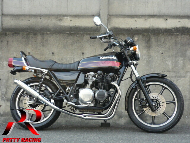 プリティー KAWASAKI Z400FX E4 4-1管 50.8π ALサイレンサー メッキ マフラー_画像3