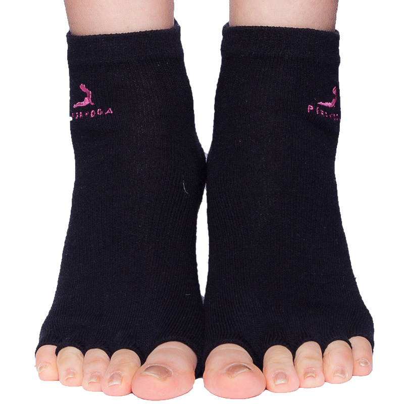 [ хорошо продающийся товар ]PierYoga органический материалы. носки предотвращение скольжения есть палец нет . пальцев носки чёрный 