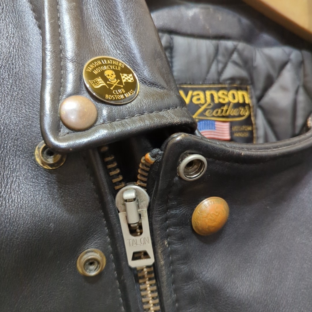 バンソン Vanson C2 ライダースジャケット メンズ 36 ダブルライダース