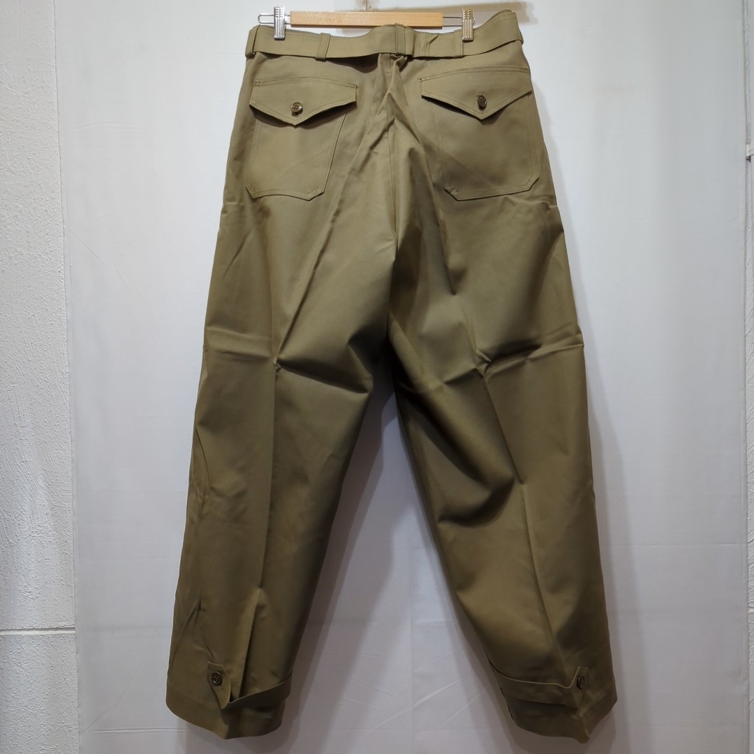 50~70 period Italy army motorcycle pants men's XL corresponding rain over pants military rubber discount cotton waterproof water-repellent 