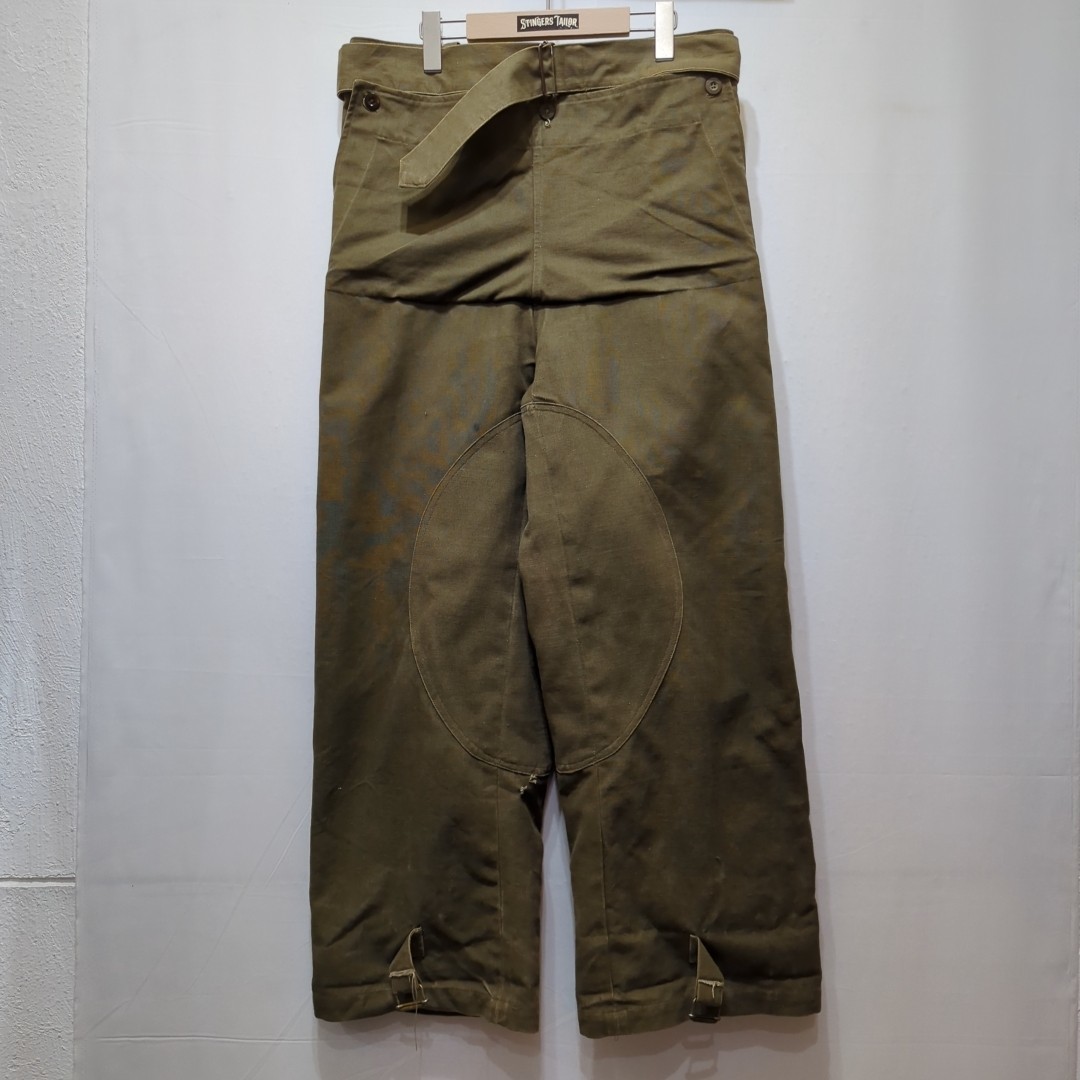 40〜50年代 ヴィンテージ フランス軍 モーターサイクルパンツ メンズ L