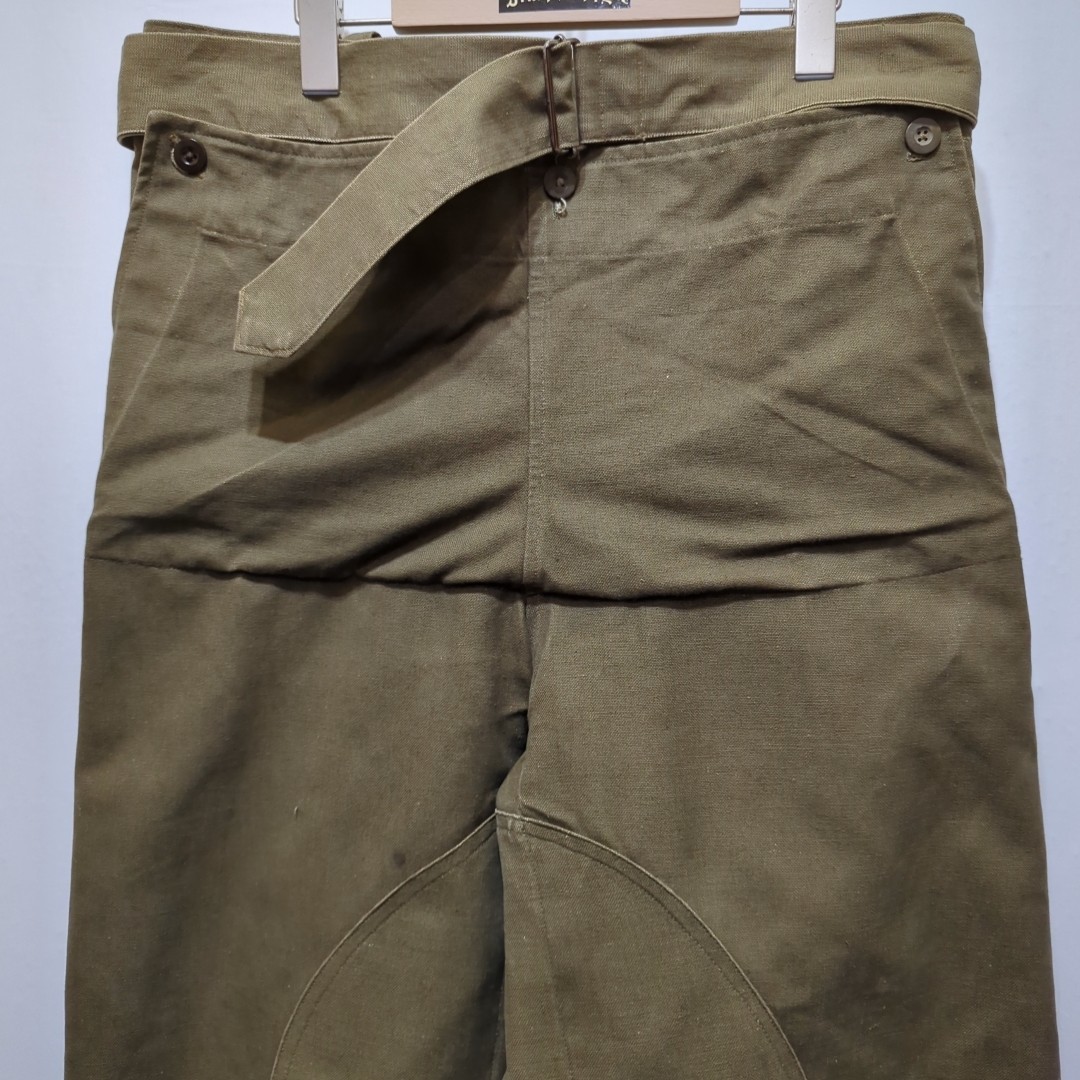 40〜50年代 ヴィンテージ フランス軍 モーターサイクルパンツ メンズ L