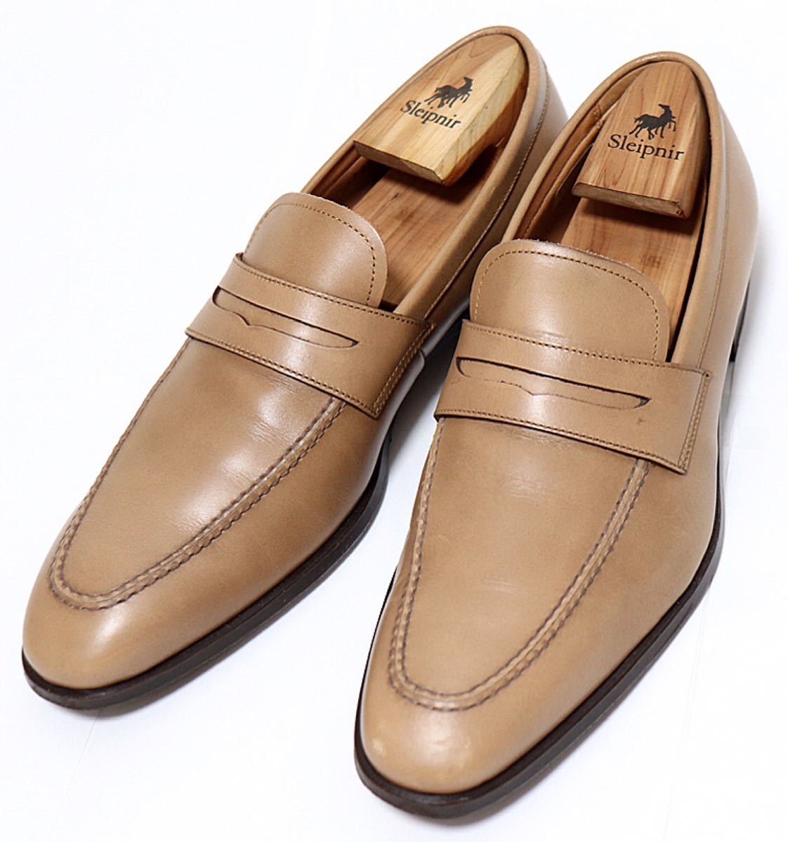 [使用回数 少 美品] REGAL 24㎝ 513R ビジネスシューズ ローファー ベージュ 高級靴 本革 メンズ フォーマル 紳士靴 送料無料の画像3