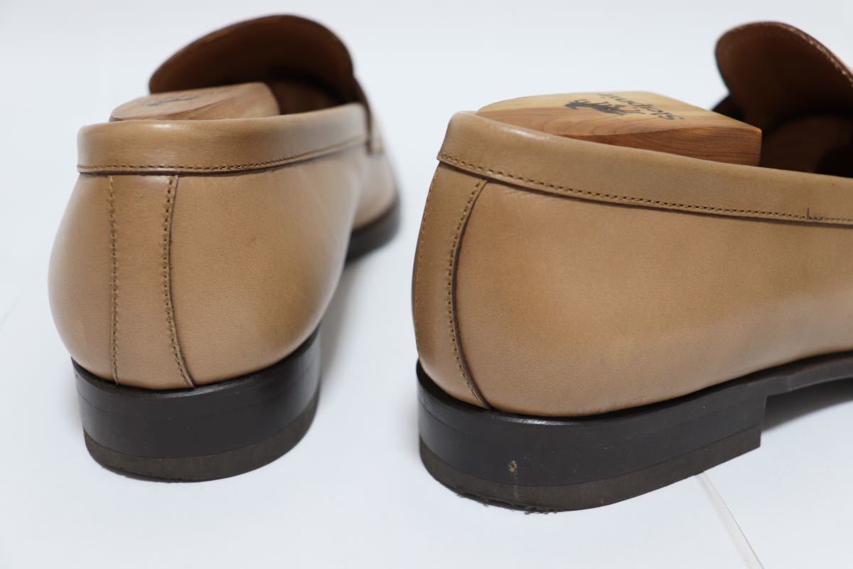 [使用回数 少 美品] REGAL 24㎝ 513R ビジネスシューズ ローファー ベージュ 高級靴 本革 メンズ フォーマル 紳士靴 送料無料の画像5