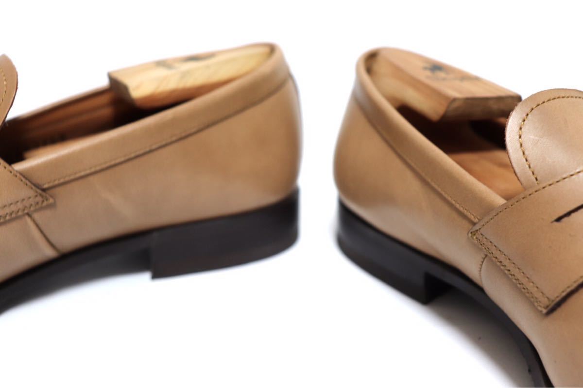 [使用回数 少 美品] REGAL 24㎝ 513R ビジネスシューズ ローファー ベージュ 高級靴 本革 メンズ フォーマル 紳士靴 送料無料の画像6