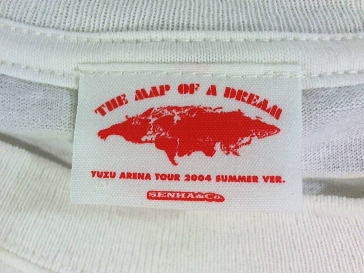 ☆ゆず【YUZU ARENA TOUR 2004】2004年ツアー サマーバージョン『The Map of A Dream』半袖Tシャツ 白 USA製_画像6