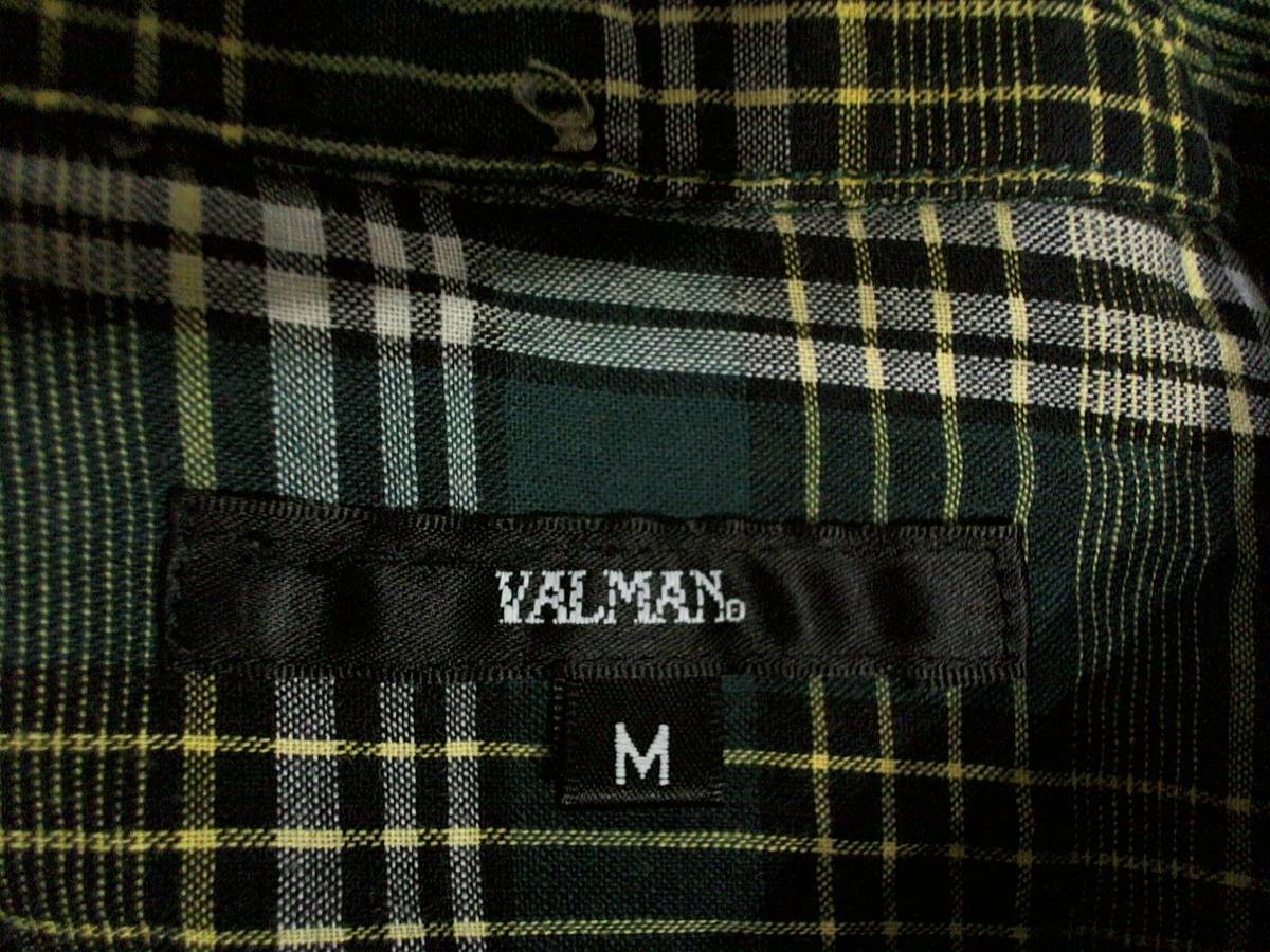 ☆バルマン【VALMAN】ボタンダウン半袖シャツ コットンシャツ M 緑 濃紺 黄 白の画像6