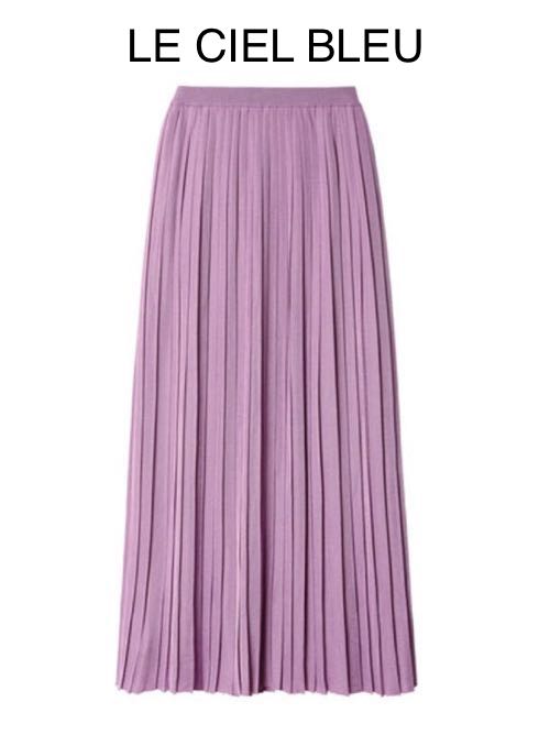  Le Ciel Bleu regular price 20520 jpy knitted pleated skirt pleated skirt lavender 36 18629