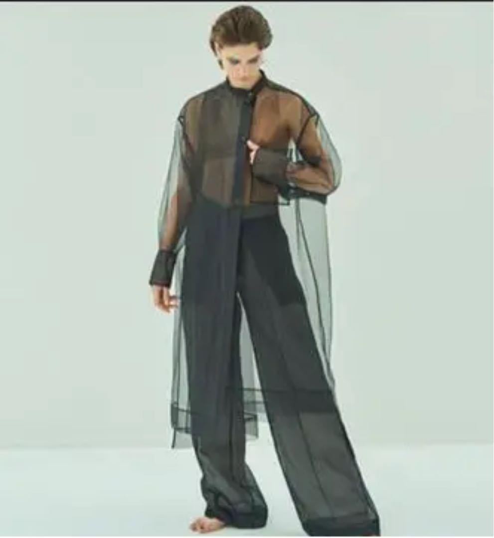 irene アイレネ Sheer Trouser シアー ワイドパンツ 38 2367