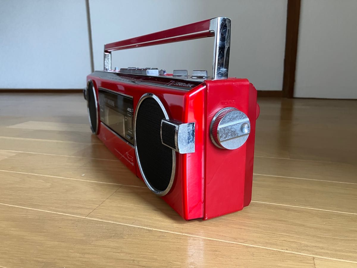 サンヨー SANYO ラジカセ MR-U4SR 赤 昭和レトロ ジャンク