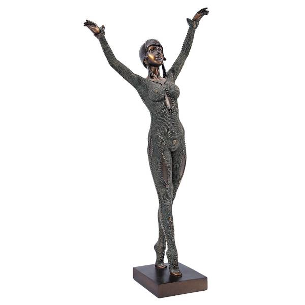 ポーズをとるチパルスのアールデコバレエダンサー レプリカ彫刻置物オブジェ西洋芸術飾りアクセント洋風彫像芸術インテリアダンス女性像
