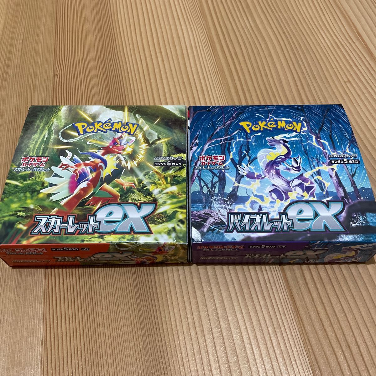 ポケモンカード バイオレットex スカーレットex シュリンクなし各1BOX