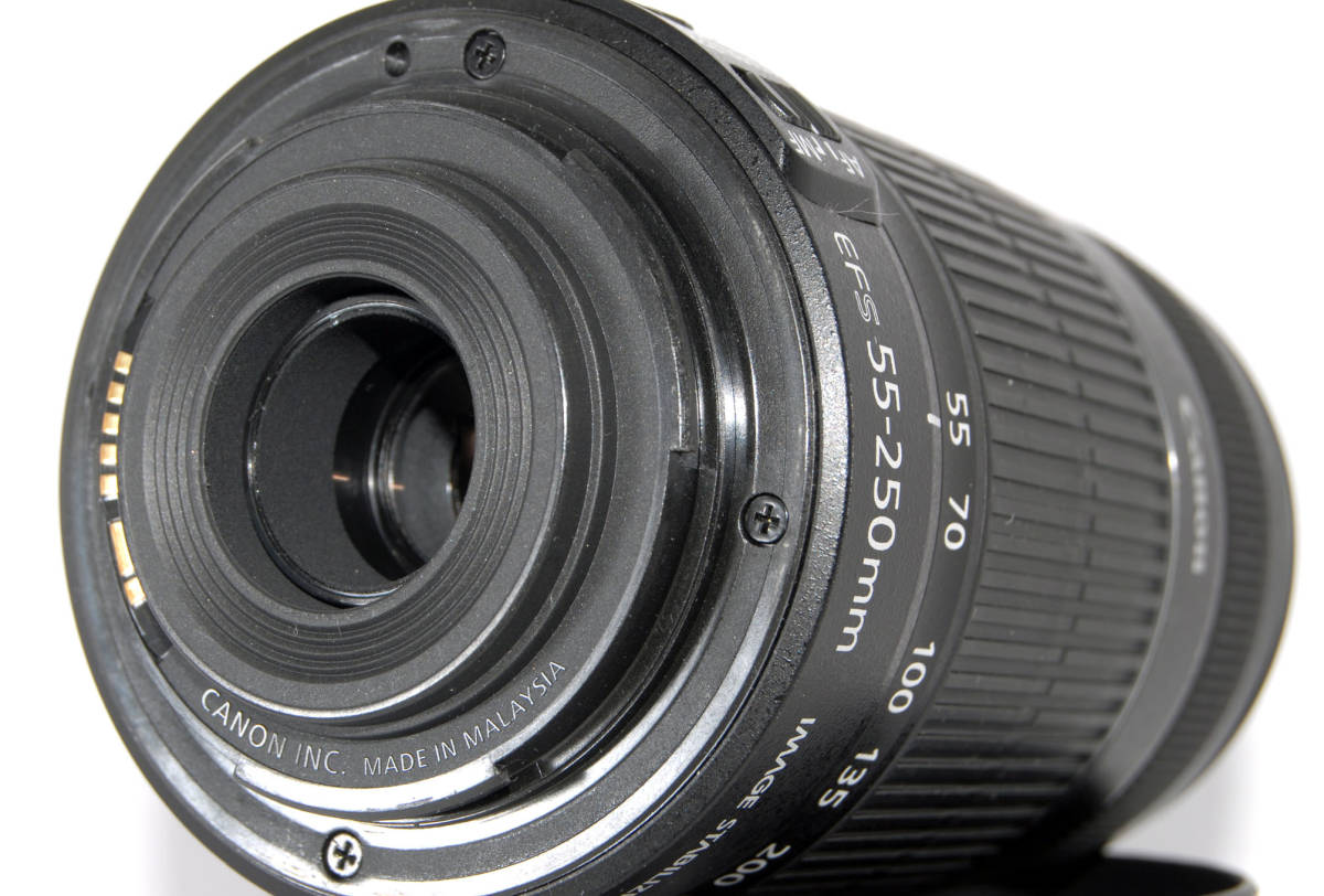 ◆新品同格品＆初心者入門◆ Canon キャノン EF-S 55-250mm F4-5.6 IS 付属品多数有り_マウント、背面側もこの通りキレイです★