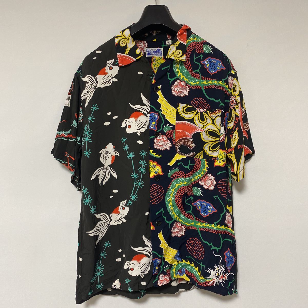 美品 BEAMS 別注 雷門 東洋 サンサーフ クレイジーパターン レーヨン
