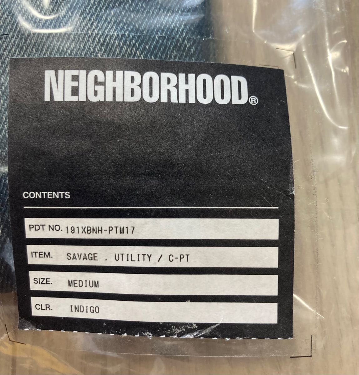 NEIGHBORHOOD SAVAGE . UTILITY / C-PT 19SS ネイバーフッド デニム