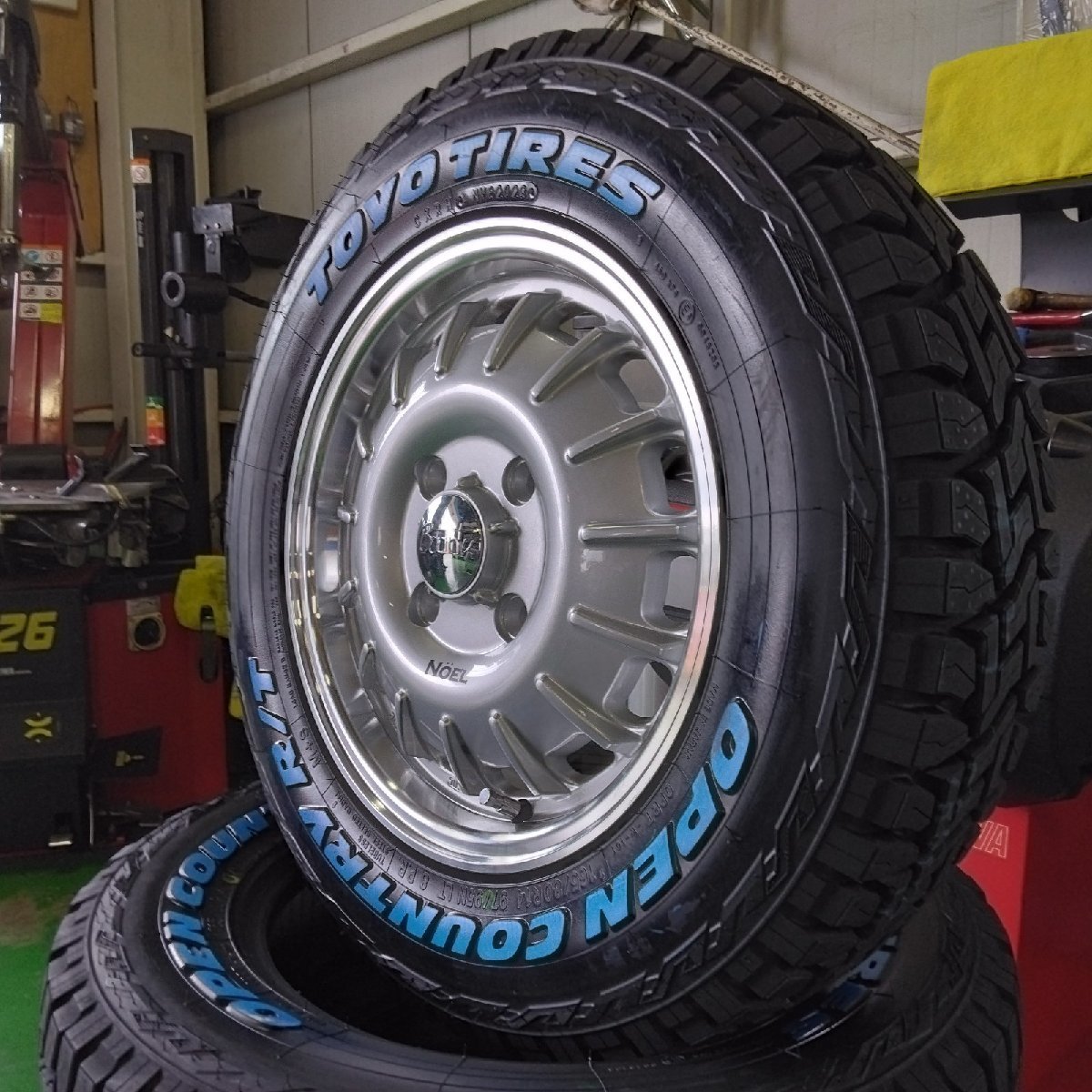 新発売 Noel プロボックス TOYO OPENCOUNTRY RT 165/80R14 ホワイトレター 14インチ タイヤホイールセット_画像4