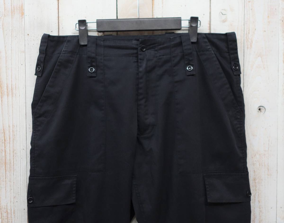  vi nte-ji Europe old clothes *BRITISH ARMY England army * light weight trousers fa tea g pants cargo pants *BLACK