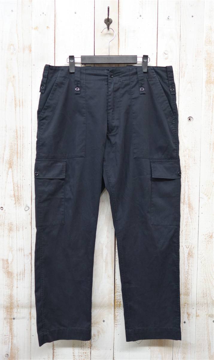  vi nte-ji Europe old clothes *BRITISH ARMY England army * light weight trousers fa tea g pants cargo pants *BLACK