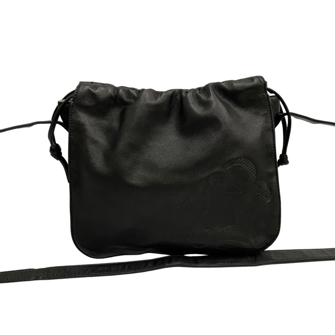 ほぼ未使用 LOEWE ロエベ ヴィンテージ アナグラム ロゴ 型押し レザー