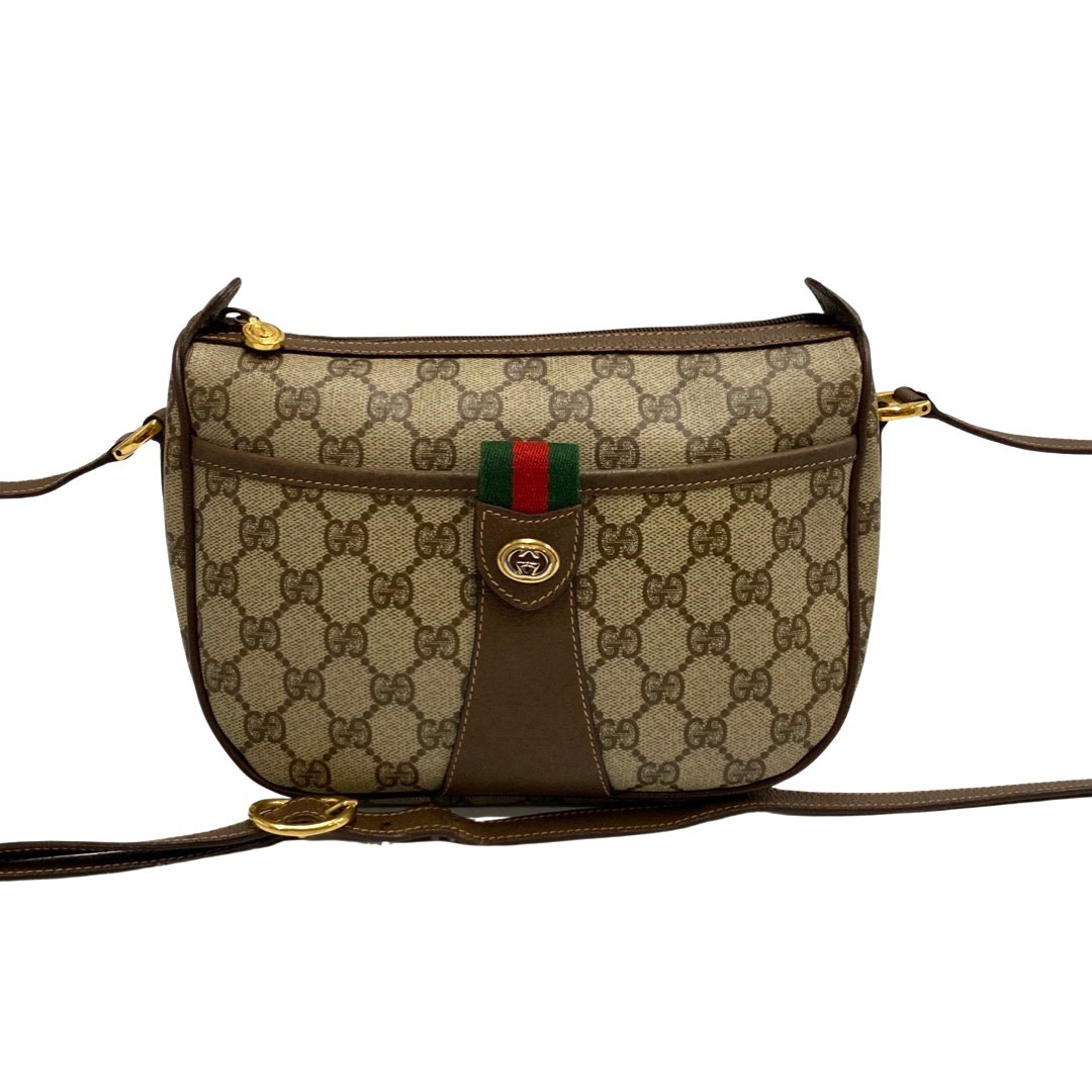 GUCCI】オールドグッチ ショルダーバッグ シェリーライン 総柄 GG柄-