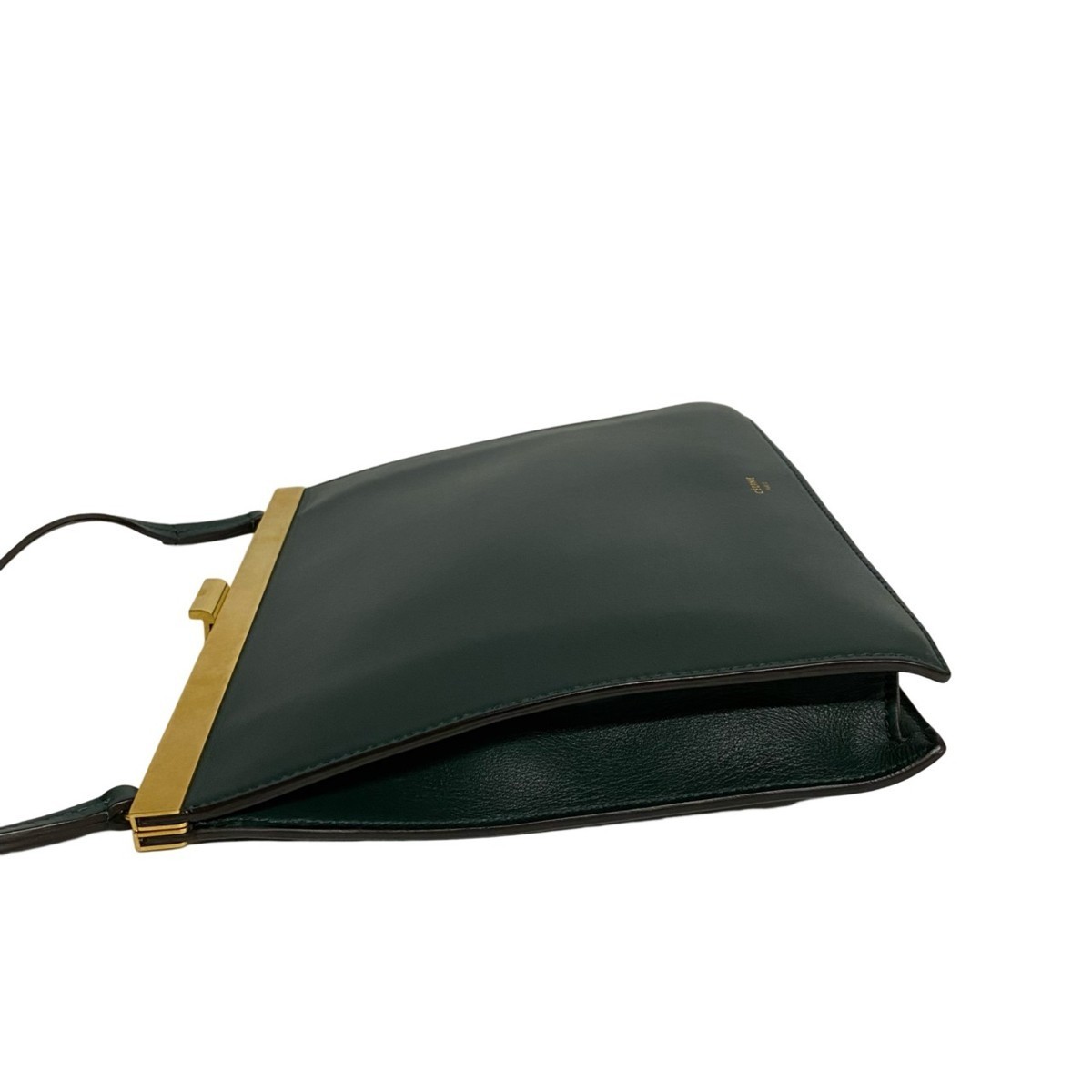 極 美品 保存袋付き CELINE セリーヌ クラスプ ミニ レザー 本革