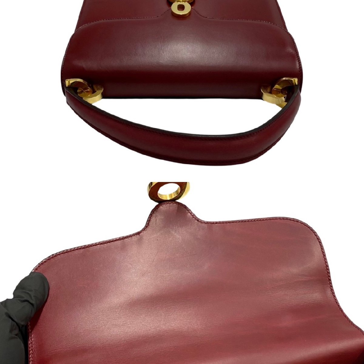 極 美品 GUCCI グッチ オールドグッチ GG ロゴ クレスト 金具 ターン