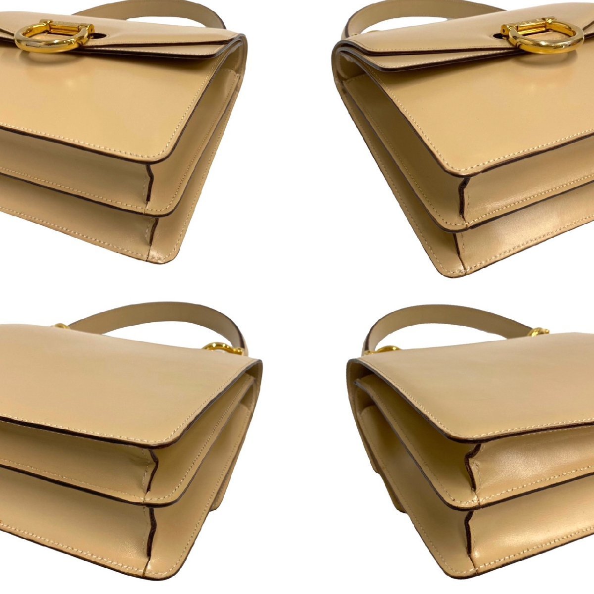 極 美品 レア品 CELINE セリーヌ ヴィンテージ ロゴ 金具 カーフレザー