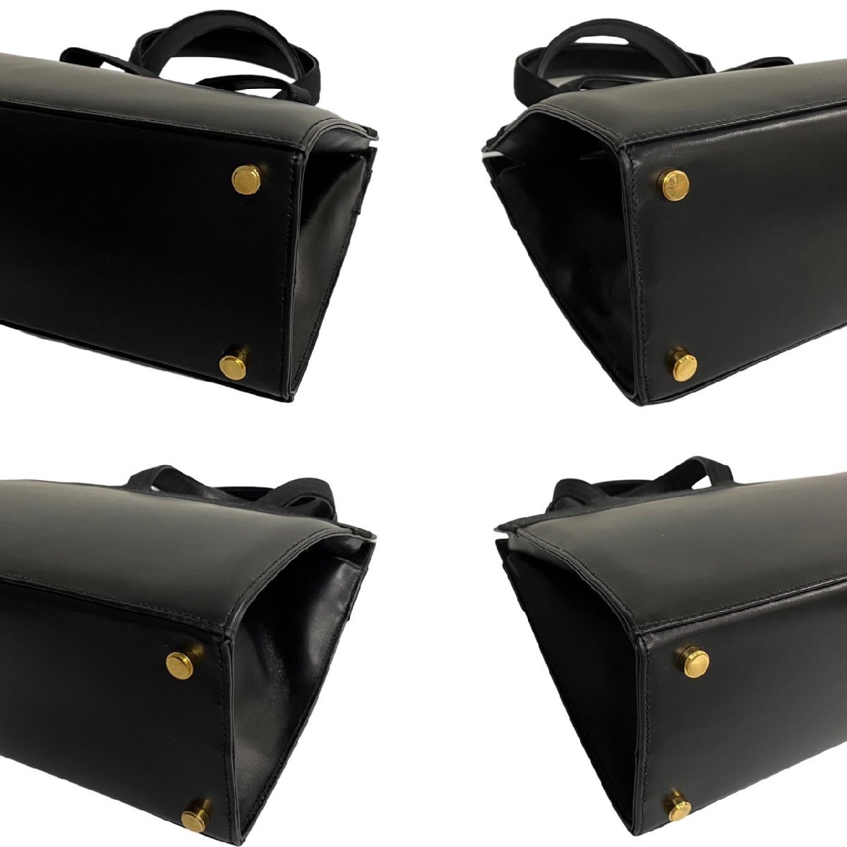 極 美品 Salvatore Ferragamo フェラガモ ヴァラリボン 金具 カーフ