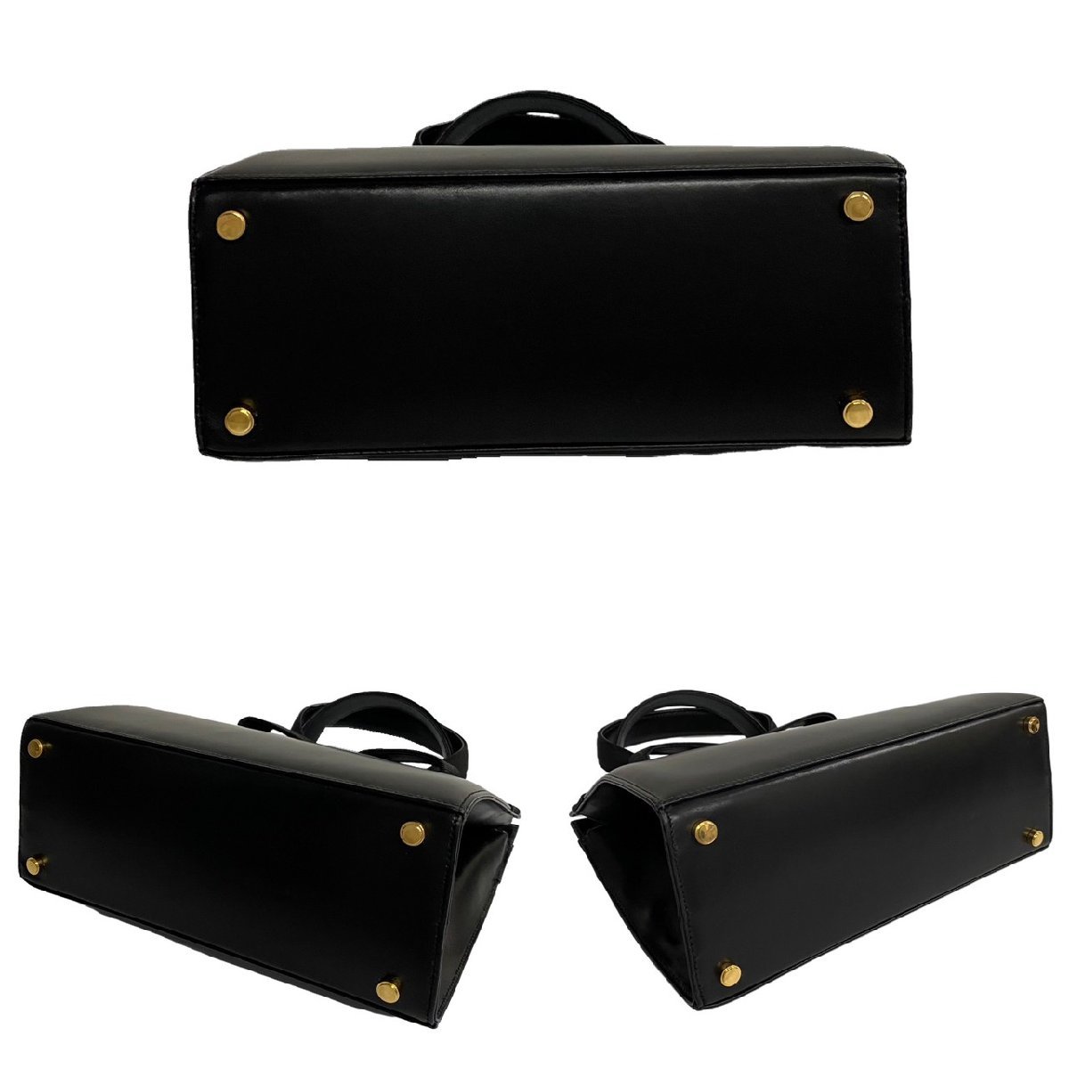 極 美品 Salvatore Ferragamo フェラガモ ヴァラリボン 金具 カーフ