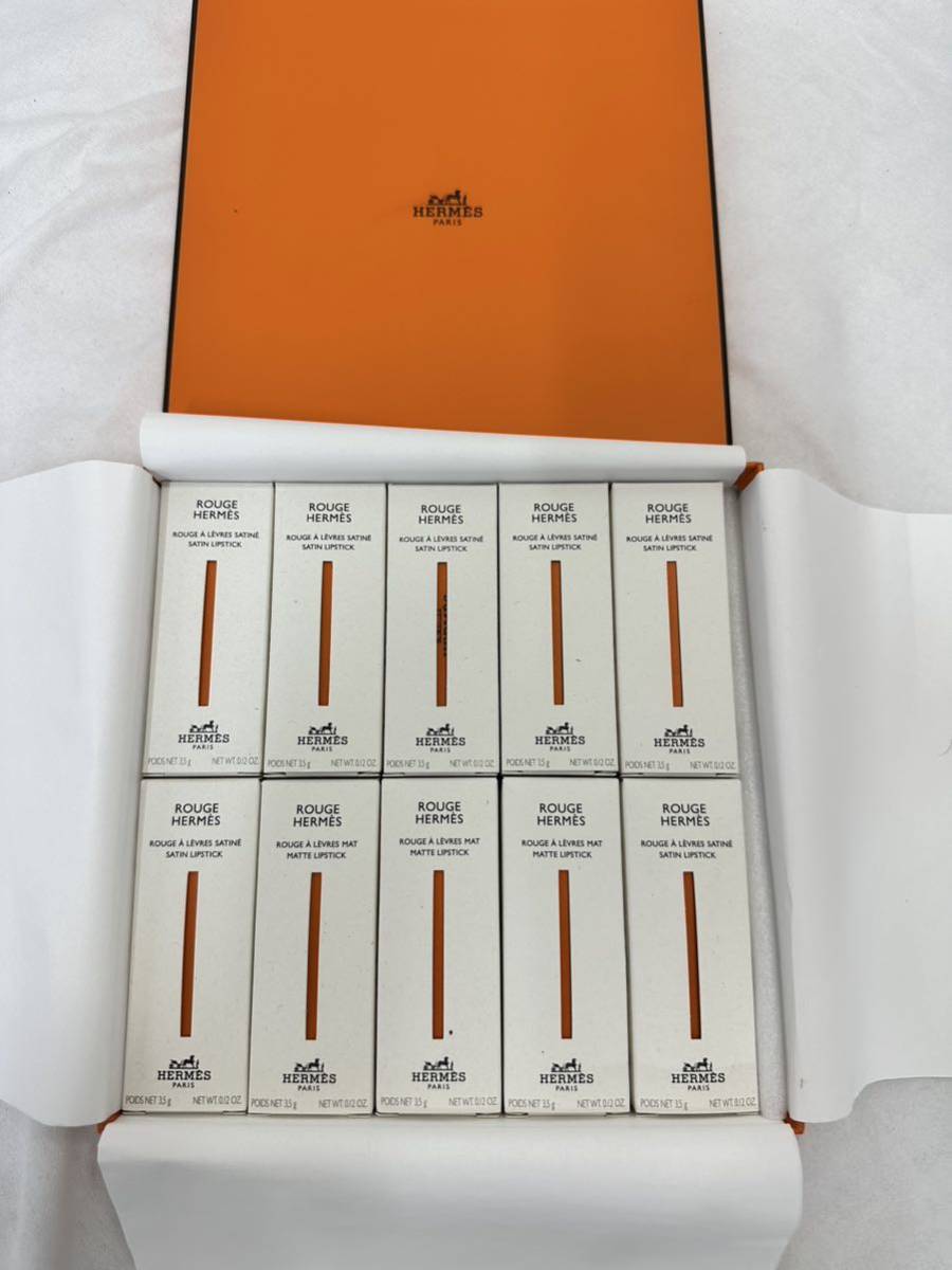  Hermes HERMES * rouge Hermes * rouge are-brusatine& mat 10 pcs set 