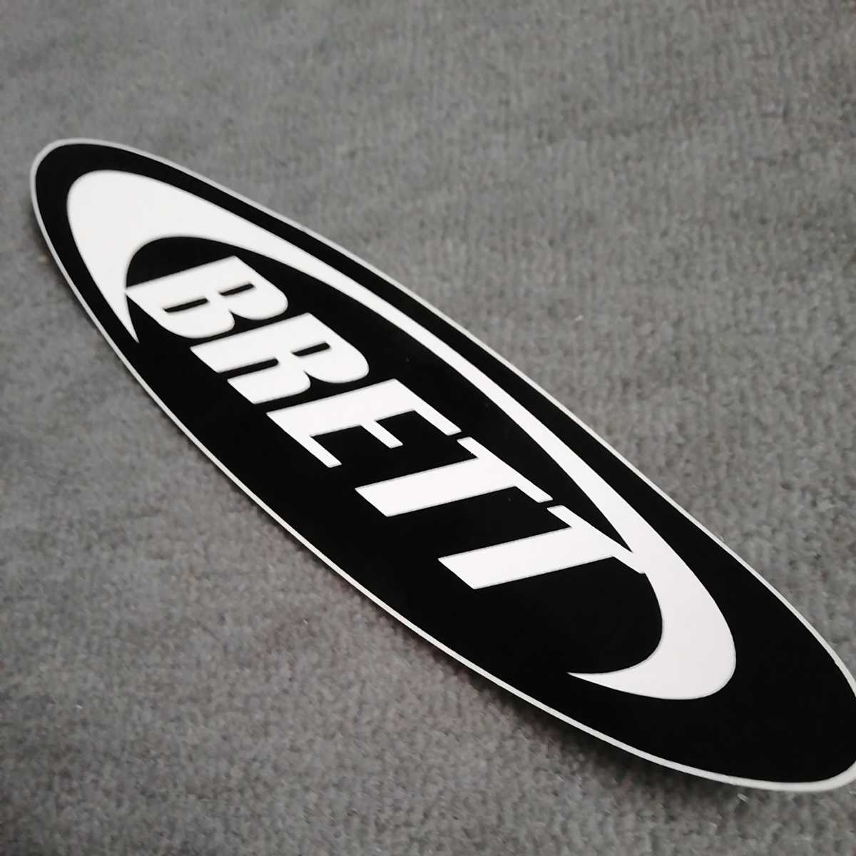  new goods unused regular goods genuine article BRETT limitation oval logo-sticker by manta width some 19.4cm length some 4.7cm black / white postage Y84~