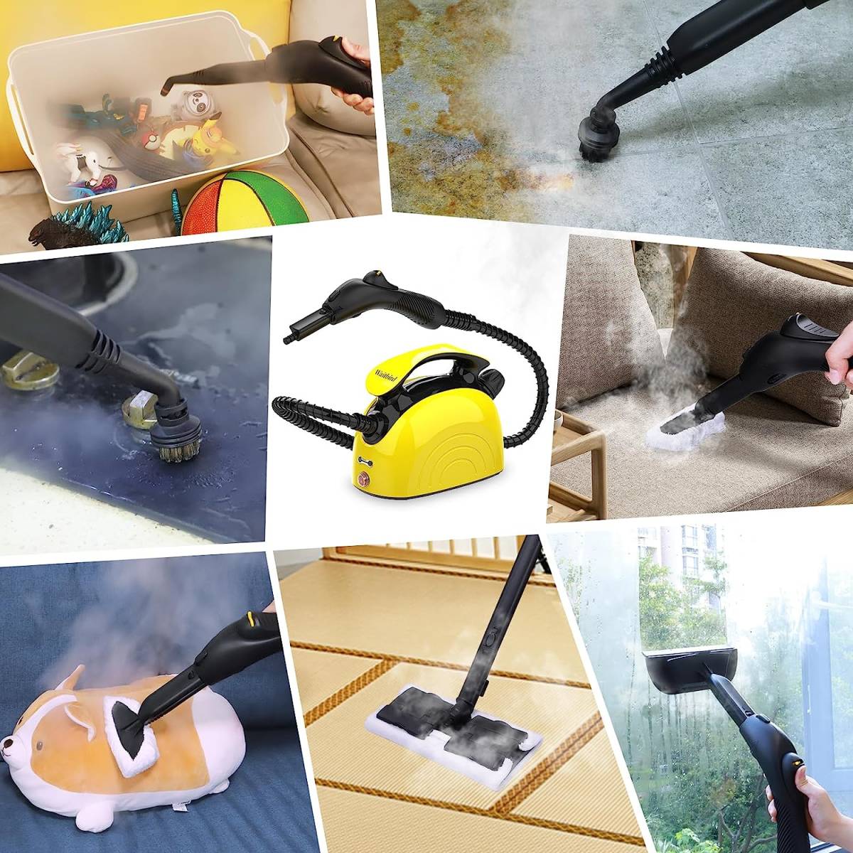 日本公式代理店 スチームクリーナー、21ピースアクセサリーセット付き