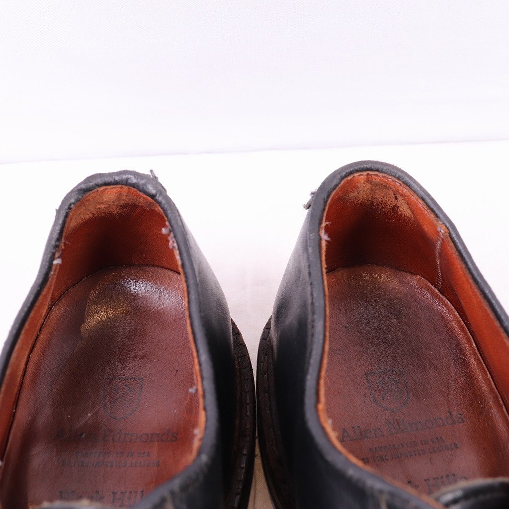 アレンエドモンズ 8 1/2 D ALLEN EDMONDS Black Hills ブラックヒルズ プレーン ブラック 黒 USA製 メンズ 中古 古着 ds3723_画像8