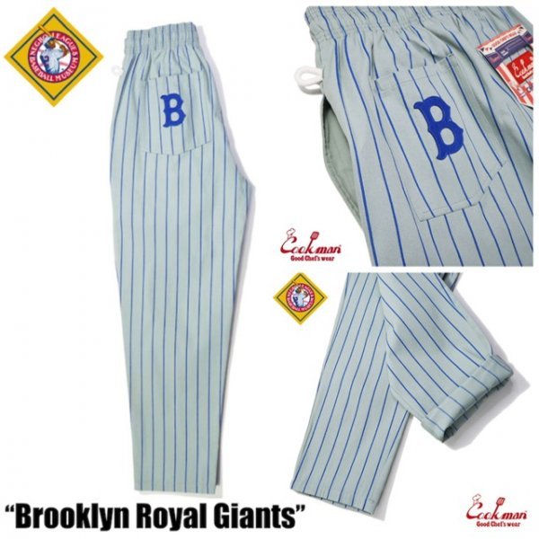 送料0 【COOKMAN】クックマン Chef Pants シェフパンツ Brooklyn Royal Giants 231-33852 -M イージーパンツ ボールパーク コラボ商品 野球_画像4