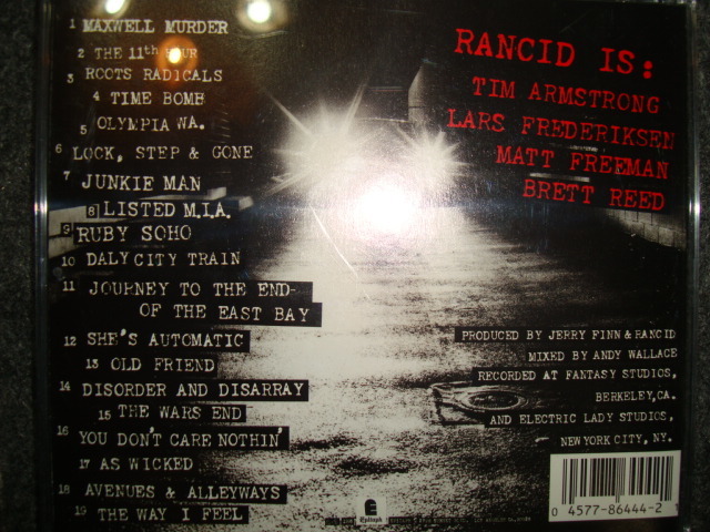 RANCID『...AND OUT COME THE WOLVES』/ランシド『...アンド・アウトカム・ジ・ウルヴス』★3RDアルバム●TIME BOMB/ROOTS RADICALS_画像2