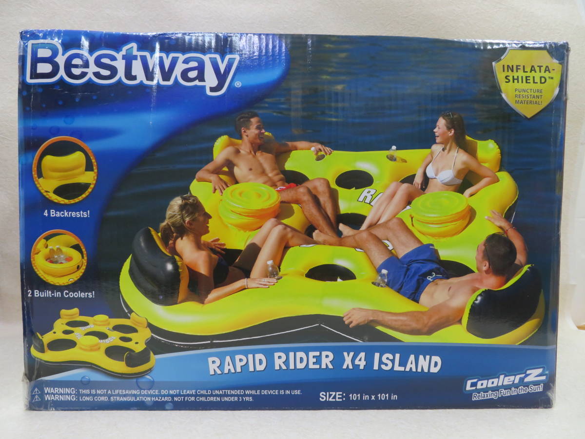 Bestway ラピッドライダーX4アイランド 4人用フロート プール ナイトプール 海水浴 アウトレット品