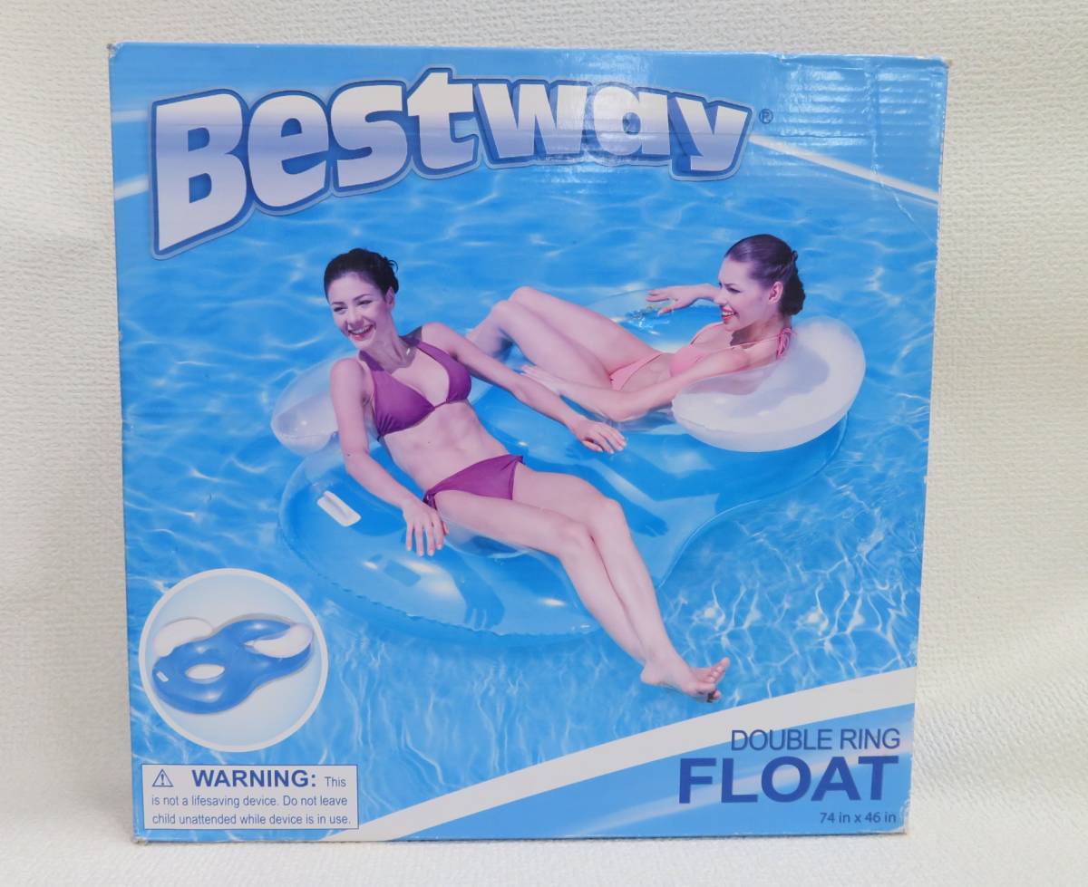 Bestway двойной кольцо float 2 человек для 188cm×117cm бассейн море морская вода . Night бассейн надувной круг плавучие средства для взрослых outlet 