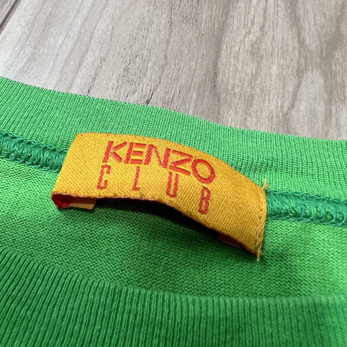 【送料360円】レア OLD KENZO オールド ケンゾー 半袖 Tシャツ 花柄 黄緑 グリーン カットソー レディース 90s ビンテージ サイズ38 R-4462_画像3