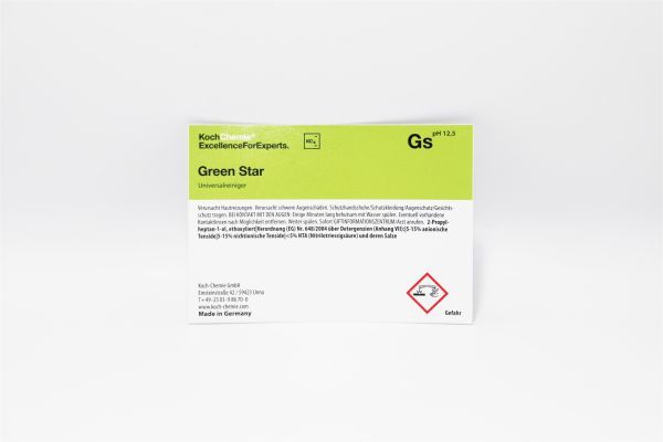 Koch Chemie Labels for empty bottles GS/Green Star (コッホケミー 空ボトル用ラベル グリーンスター)_画像1