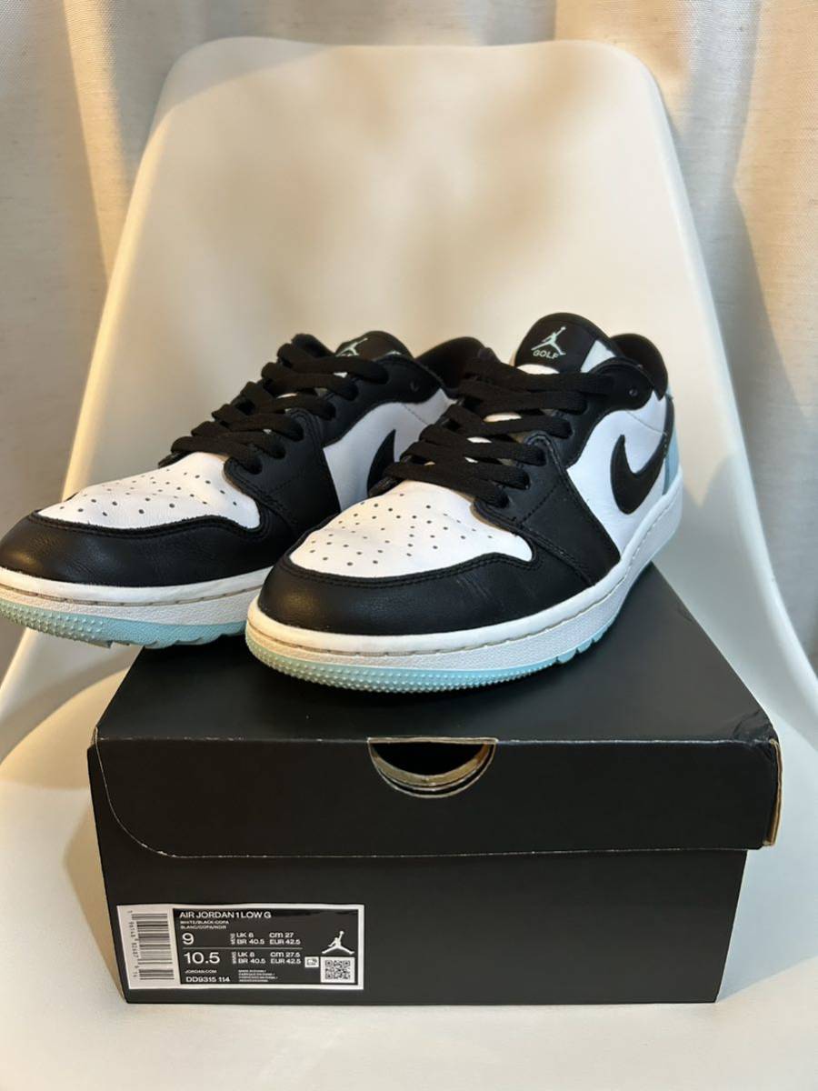 NIKE AIR JORDAN 1 LOW G 27cm ホワイト.ブラック.コパ付属品有り GOLF