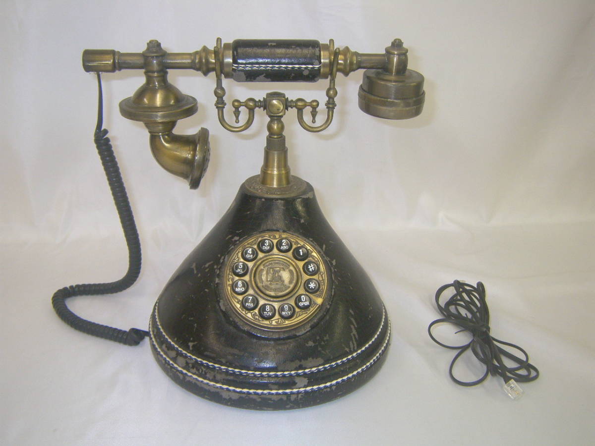 # control NO.543# Britain a-ru deco style home use telephone machine Vintage antique #