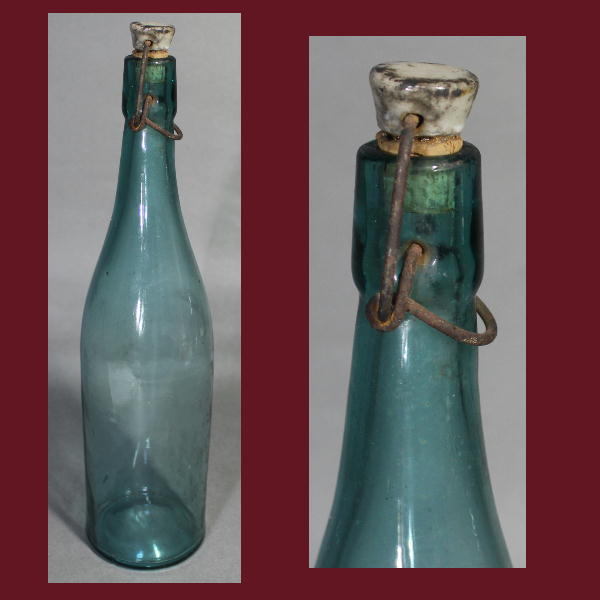 アンティーク ガラス〔 古い 酒瓶 〕高さ34cm 大正～昭和初期 A1029_画像4