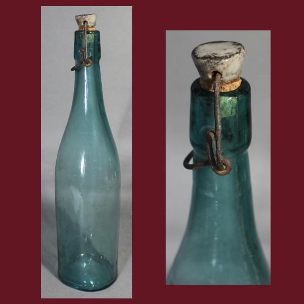 アンティーク ガラス〔 古い 酒瓶 〕高さ34cm 大正～昭和初期 A1029_画像2
