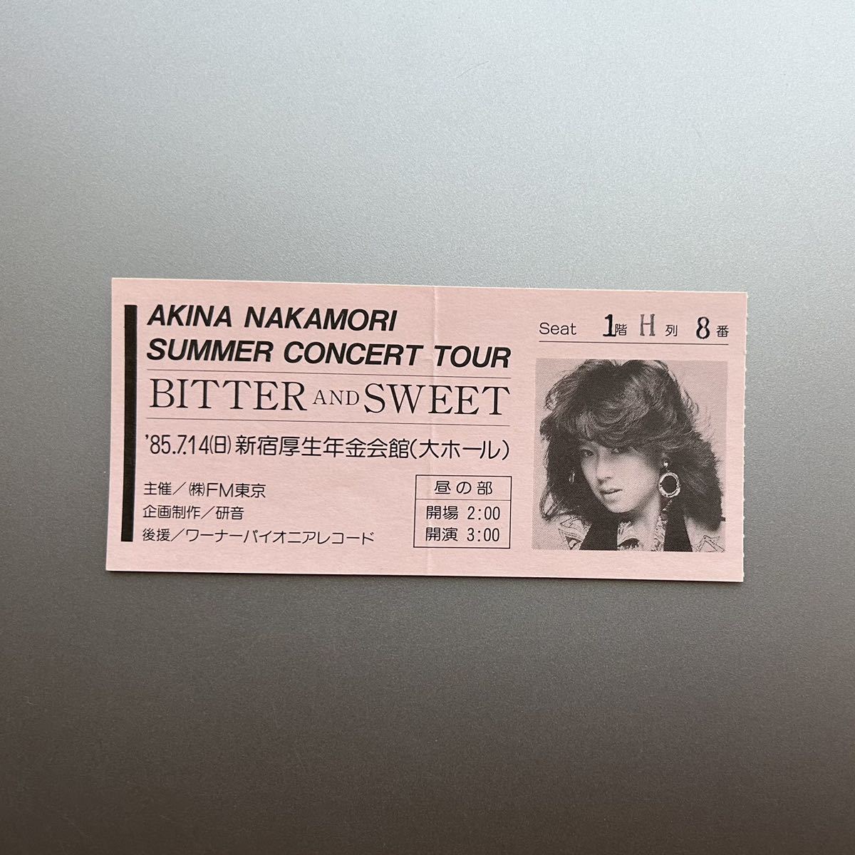中森明菜 半券チケット BITTER & SWEET | momformom.com.bd