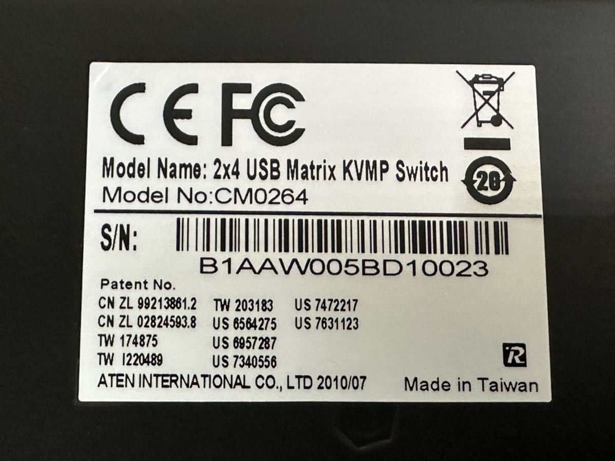 ATEN CM0264 2x4 DVI-HDMI Matrix KVMP Switch CPU切替機 通電のみ確認済み 現状品_画像6