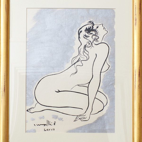 IZ54716F☆古沢岩美 裸婦画 絵画 額装 壁掛け 美術 芸術 アート ヌード