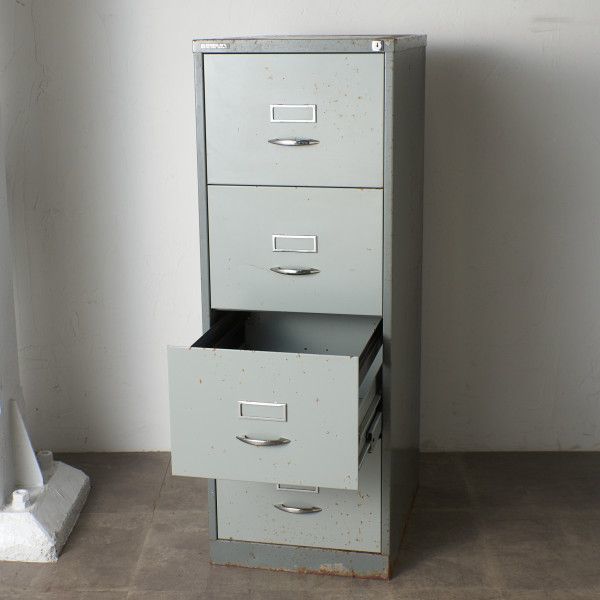 IZ68332F* Britain BISLEY 4 step metal cabinet Vintage document case file cabinet storage document shelves in dust real screw re-